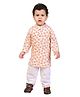 Mama & Peaches Cotton Full Sleeves Floral Printed Kurta Pyjama Set - Multi Colour