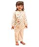 Mama & Peaches Cotton Full Sleeves Dinosaurs Printed Coordinating Kurta Pyjama Set - Multi Colour
