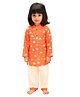 Mama & Peaches Cotton Full Sleeves Rainbow Printed Coordinating Kurta Pyjama Set - Multi Colour
