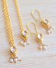 Pretty Ponytails Rhinestone & Pearls Embellished Jewellery Set - Gold