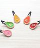 Pretty Ponytails Set Of 5 Sequin Embellished Pear Drop Designed Ethnic Hair Clips - Multi Colour