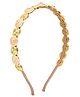 Aye Candy Abstract Designed Kundan Stones Embellished Mathapatti Hair Band - Peach & Teal