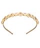 Aye Candy Stones & Pearls Embellished Mathapatti Hair Band - Peach