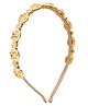 Aye Candy Floral Designed & Stones Embellished Mathapatti Hair Band - Peach