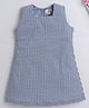 The Magic Wand Cotton Sleeveless Checked Pinafore Dress - Blue