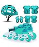 Jaspo Transformer Skating Combo kit with Protective Gear Set, Quad and Inline Roller Skates for Kids (Age Up to 7 Yrs)-Includes Safety Gear (Helmet,Knee,Elbow,and Wrist Guards)-Size UK 11-13 (Juniors)