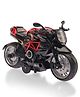 KiddyBuddy Die Cast Motorcycle Scale 1:12 with Pull Back Wheels - Red
