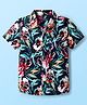Pine Kids 100% Viscose Half Sleeves Floral Print Shirt - Multicolour