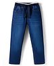 Pine Kids Denim Woven Full Length Washed Jeans - Navy Blue