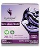 Flawsome Organic Pads L | High Absorbency | Soft Cotton | Rash-Free Comfort | Toxin-Free | With Disposal Pouches | Pack of 20