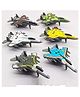 SUPER TOY 6 Diecast Fighter Jets Pull Back Airplane Military Plane Toys for Kids Army Air Force Vehicle Playset for Boys Birthday Gift