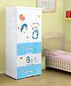 4 Layer High Density Plastic Storage Cabinet Sunny Spring Day - White| Organizer| Smooth Wheels| Easy Access Draws| Easy Maintenance| Easy Assembly| For Girls & Boys| Cloths, Toys & Book Organizer