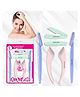 Majestique 6-in-1 Facial Razor Set,  Precision Blades for Women, Safe & Painless Eyebrow, Upper Lip & Face Razor, Stainless Steel Razors for Smooth Hair Removal - 6Pcs/Multicolour