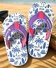 Pine Kids Slip Ons Flip Flops with Beach Theme Print - Blue