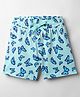 CUCUMBER Sinker Knit Above Knee Length Shorts With Butterfly Print - Mint
