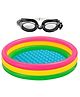 Enorme Inflatable Kids 3 Feet Swimming Water Pool Bath Tub with Adjustable Swimming Goggles