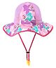 Little Surprise Box Blended Floral Designed Sun Hat With Adjustable Strap - Purple- Diameter- 50 cms