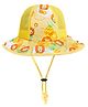 Little Surprise Box Blended Baby Lions Designed Sun Hat With Adjustable Strap - Yellow- Diameter- 50 cms