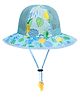 Little Surprise Box Blended Lemons Designed Sun Hat With Adjustable Strap - Blue- Diameter- 50 cms