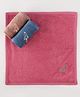 Pink Rabbit Terry  Knit Hand & Face Towels with Plane Print Pack of 3 L 30.5 x B 30.5 cm - Brown Blue & Purple