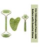 Semino 3Pcs Jade Roller and Gua Sha Set, Portable Skin Lifting Firming Beauty Guasha Board Facial Massager Tool for Eye Anti-Wrinkle