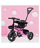 Kidsmate Xplorer Kids Tricycle without Canopy | Durable Plug & Play Baby Trike with EVA Wheels, Safety Rail & Push Handle for Parents | Safe & Comfortable Ride for Toddlers 12-48 Months - Pink