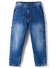 Pine Kids Denim Woven Full Length Washed Jeans with Pockets - Navy Blue