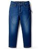 Pine Kids Denim Woven Full Length Washed Jeans - Navy Blue