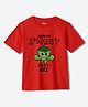 Wear Your Mind Cotton Marvel Featuring Half Sleeves Baby Hulk Printed Oversized Tee - Red