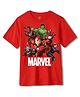 Wear Your Mind Cotton Marvel Avengers Featuring Half Sleeves Characters Printed Tee - Red