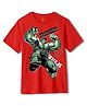 Wear Your Mind Cotton Marvel Avengers Featuring Half Sleeves Hulk Printed Tee - Red