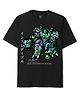 Wear Your Mind Cotton Marvel Featuring Half Sleeves Character Printed Tee - Black