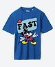 Wear Your Mind Cotton Disney Mickey & Friends Featuring Half Sleeves Character Printed Tee - Royal Blue