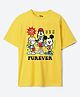 Wear Your Mind Cotton Disney Mickey & Friends Featuring Half Sleeves Characters Printed Tee - Yellow
