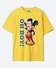 Wear Your Mind Cotton Disney Mickey & Friends Featuring Half Sleeves Character Printed Tee - Yellow