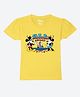 Wear Your Mind Cotton Disney Mickey & Friends Featuring Half Sleeves Character Printed Tee - Yellow