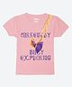 Wear Your Mind Cotton Disney Tangled Featuring Half Sleeves Rapunzel Printed Tee - Pink