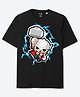 Wear Your Mind Cotton Marvel Featuring Half Sleeves Thor Printed Oversized Tee - Black