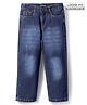Pine Kids Denim Woven Full Length Washed Jeans - Navy Blue