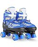 JJ JONEX Unisexyouth Quad 500 Adjustable Roller Derby Wheel Led : Ideal for Beginners to Intermediates, Indoor & Outdoor Fun for All Ages with Bag, Small/ Blue (MYC)