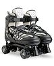 JJ JONEX Unisexyouth Quad 500 Adjustable Roller Derby Wheel Led : Ideal for Beginners to Intermediates, Indoor & Outdoor Fun for All Ages with Bag, Size Large - Black
