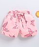 Biskid Cotton Floral & Butterfly Printed Shorts - Peach