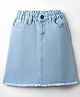 Pine Kids Woven Above Knee Length Washed Denim Skirt - Light Blue