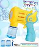 Fiddlerz Bubble Gun for Kids 15 Hole Electric Bubble Machine with Bright Light 2 Bubble Bottles and Rechargeable Battery Leak Proof Indoor Outdoor Fun Toy  Multicolor