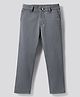 Primo Gino Cotton Woven Full Length Chino Straight Fit Solid Trouser - Grey