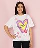 Lil Tomatoes Cotton Half Sleeves Amazing Days Never End Text Printed Top - White