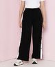 Lil Tomatoes Cotton Looper Side Taped Track Pants - Black