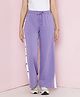 Lil Tomatoes Cotton Looper Side Taped Track Pants - Lavender
