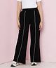 Lil Tomatoes Cotton Looper Taped Flared Track Pants - Black