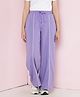 Lil Tomatoes Cotton Looper Taped Flared Track Pants - Lavender